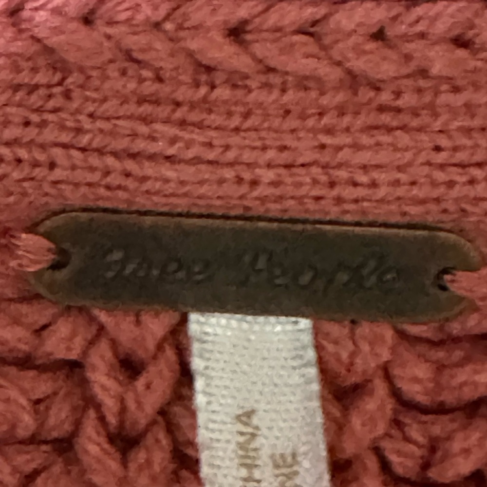 FREE PEOPLE Nightingale Cardigan in Rosette (blush pink) oversized sweater Small - Picture 8 of 10